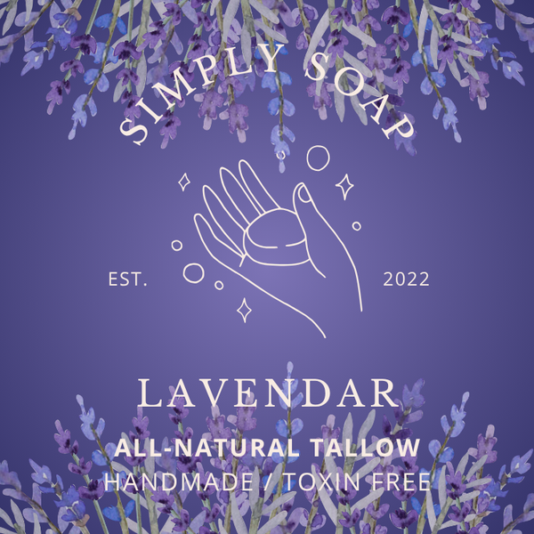 Lavender - Natural Grass-Fed Tallow Soap 5.5oz